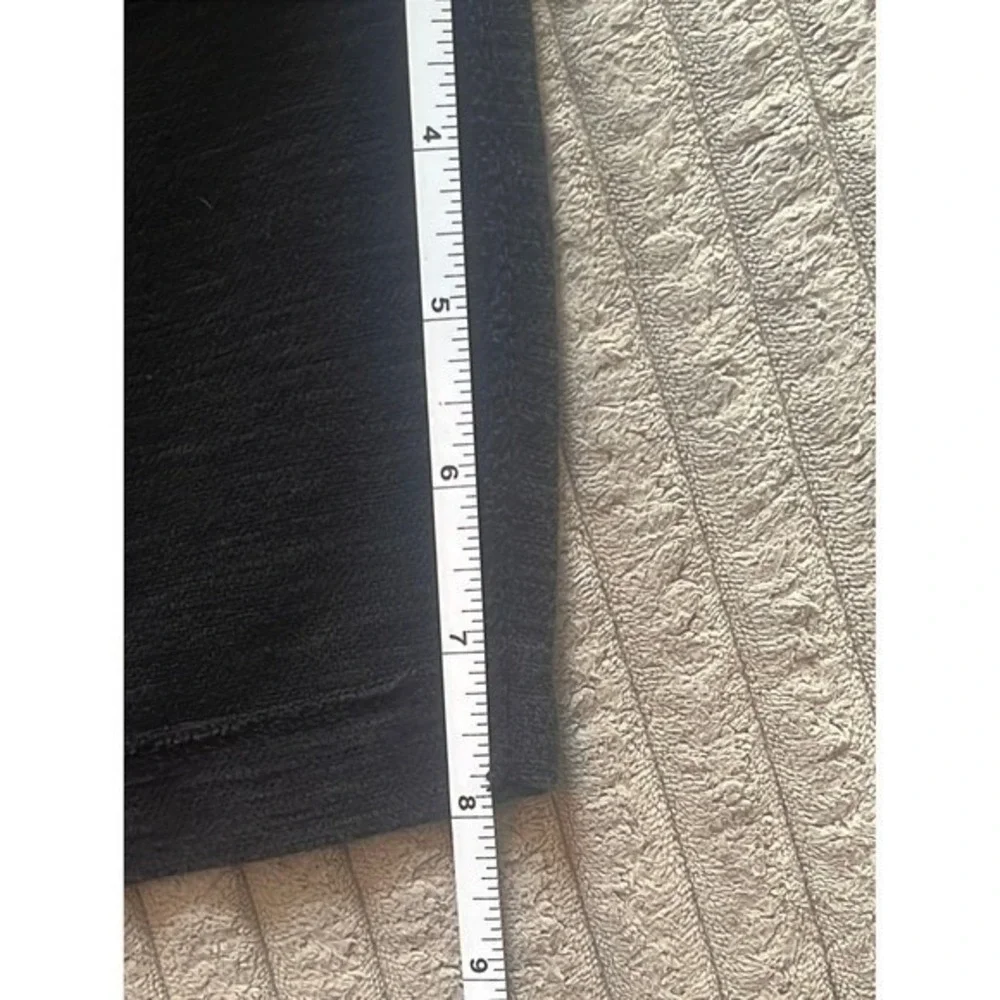 Hema Black Bodycon Midi Skirt Side Stripe Sporty Chic‎ White Slit Size S